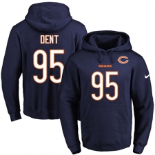 NFL Men's Nike Chicago Bears #95 Richard Dent Navy Blue Name & Number Pullover Hoodie