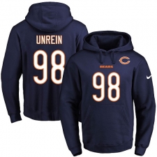NFL Men's Nike Chicago Bears #98 Mitch Unrein Navy Blue Name & Number Pullover Hoodie