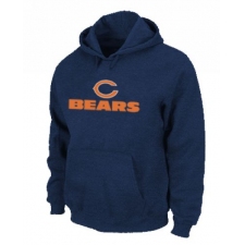 NFL Men's Nike Chicago Bears Authentic Logo Pullover Hoodie - Blue
