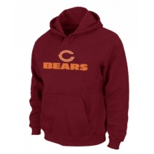NFL Men's Nike Chicago Bears Authentic Logo Pullover Hoodie - Red