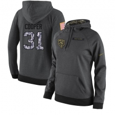 NFL Women's Nike Chicago Bears #31 Marcus Cooper Stitched Black Anthracite Salute to Service Player Performance Hoodie