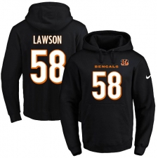 NFL Men's Nike Cincinnati Bengals #58 Carl Lawson Black Name & Number Pullover Hoodie