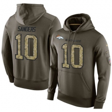 NFL Nike Denver Broncos #10 Emmanuel Sanders Green Salute To Service Men's Pullover Hoodie