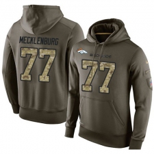 NFL Nike Denver Broncos #77 Karl Mecklenburg Green Salute To Service Men's Pullover Hoodie