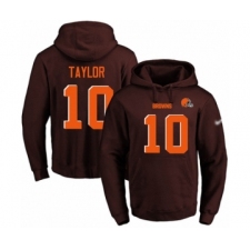 Football Men's Cleveland Browns #10 Taywan Taylor Brown Name & Number Pullover Hoodie