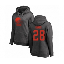 Football Women's Cleveland Browns #28 Phillip Gaines Ash One Color Pullover Hoodie