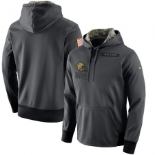 NFL Men's Cleveland Browns Nike Anthracite Salute to Service Player Performance Hoodie