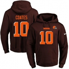 NFL Men's Nike Cleveland Browns #10 Sammie Coates Brown Name & Number Pullover Hoodie