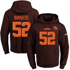 NFL Men's Nike Cleveland Browns #52 James Burgess Brown Name & Number Pullover Hoodie