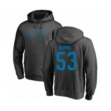 Football Carolina Panthers #53 Brian Burns Ash One Color Pullover Hoodie