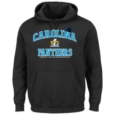 NFL Carolina Panthers Majestic Super Bowl 50 Bound Heart and Soul Going to the Game Pullover Hoodie - Black