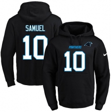 NFL Men's Nike Carolina Panthers #10 Curtis Samuel Black Name & Number Pullover Hoodie