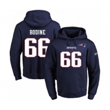 Football Men's New England Patriots #66 Russell Bodine Navy Blue Name & Number Pullover Hoodie