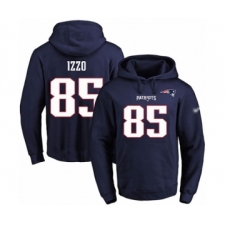 Football Men's New England Patriots #85 Ryan Izzo Navy Blue Name & Number Pullover Hoodie
