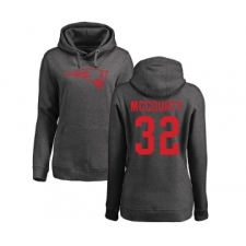 Football Women's New England Patriots #32 Devin McCourty Ash One Color Pullover Hoodie