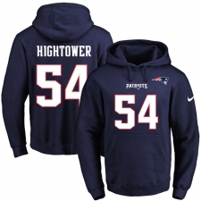 NFL Men's Nike New England Patriots #54 Dont'a Hightower Navy Blue Name & Number Pullover Hoodie