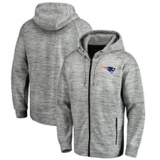 NFL New England Patriots Pro Line by Fanatics Branded Space Dye Performance Full-Zip Hoodie - Heathered Gray