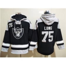 Men's Las Vegas Raiders #75 Howie Long Ageless Must-Have Lace-Up Pullover Football Hoodie