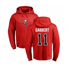 Football Tampa Bay Buccaneers #11 Blaine Gabbert Red Name & Number Logo Pullover Hoodie