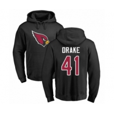 Football Arizona Cardinals #41 Kenyan Drake Black Name & Number Logo Pullover Hoodie