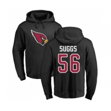 Football Arizona Cardinals #56 Terrell Suggs Black Name & Number Logo Pullover Hoodie
