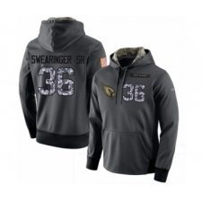 Football Men's Arizona Cardinals #36 D.J. Swearinger SR Stitched Black Anthracite Salute to Service Player Performance Hoodie