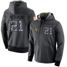 NFL Men Nike Arizona Cardinals #21 Patrick Peterson Stitched Black Anthracite Salute to Service Player Performance Hoodie
