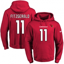 NFL Men's Nike Arizona Cardinals #11 Larry Fitzgerald Red Name & Number Pullover Hoodie