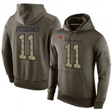 NFL Nike Arizona Cardinals #11 Larry Fitzgerald Green Salute To Service Men Pullover Hoodie