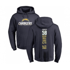 Football Los Angeles Chargers #58 Thomas Davis Sr Navy Blue Backer Pullover Hoodie
