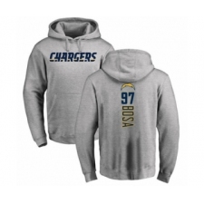 Football Los Angeles Chargers #97 Joey Bosa Ash Backer Pullover Hoodie