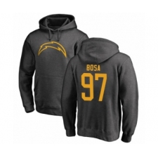 Football Los Angeles Chargers #97 Joey Bosa Ash One Color Pullover Hoodie