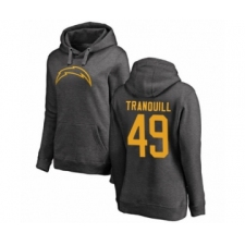 Football Women's Los Angeles Chargers #49 Drue Tranquill Ash One Color Pullover Hoodie