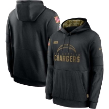 Men's NFL Los Angeles Chargers 2020 Salute To Service Black Pullover Hoodie