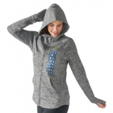 NFL Los Angeles Chargers G-III 4Her by Carl Banks Women's Recovery Full-Zip Hoodie - Heathered Gray