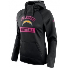 NFL Los Angeles Chargers Nike Women's Breast Cancer Awareness Circuit Performance Pullover Hoodie - Black