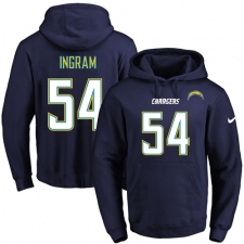 NFL Men's Nike Los Angeles Chargers #54 Melvin Ingram Navy Blue Name & Number Pullover Hoodie