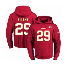 Football Men's Kansas City Chiefs #29 Kendall Fuller Red Name & Number Pullover Hoodie