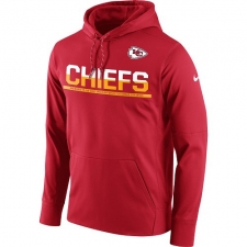 NFL Men's Kansas City Chiefs Nike Red Sideline Circuit Pullover Performance Hoodie