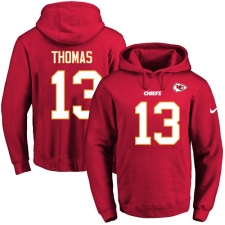 NFL Men's Nike Kansas City Chiefs #13 De'Anthony Thomas Red Name & Number Pullover Hoodie