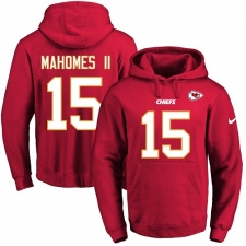 NFL Men's Nike Kansas City Chiefs #15 Patrick Mahomes II Red Name & Number Pullover Hoodie