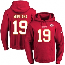 NFL Men's Nike Kansas City Chiefs #19 Joe Montana Red Name & Number Pullover Hoodie