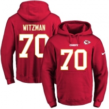 NFL Men's Nike Kansas City Chiefs #70 Bryan Witzmann Red Name & Number Pullover Hoodie
