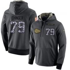 NFL Men's Nike Kansas City Chiefs #79 Parker Ehinger Stitched Black Anthracite Salute to Service Player Performance Hoodie