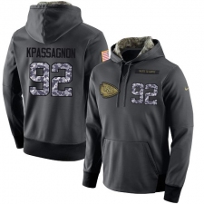 NFL Men's Nike Kansas City Chiefs #92 Tanoh Kpassagnon Stitched Black Anthracite Salute to Service Player Performance Hoodie