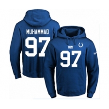 Football Men's Indianapolis Colts #97 Al-Quadin Muhammad Royal Blue Name & Number Pullover Hoodie