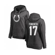 Football Women's Indianapolis Colts #17 Devin Funchess Ash One Color Pullover Hoodie