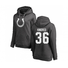 Football Women's Indianapolis Colts #36 Derrick Kindred Ash One Color Pullover Hoodie