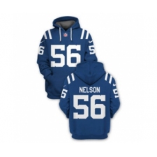 Men's Indianapolis Colts #56 Quenton Nelson 2021 Blue Pullover Football Hoodie