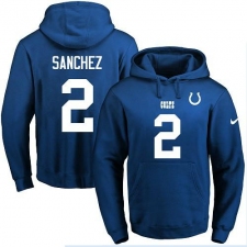 NFL Men's Nike Indianapolis Colts #2 Rigoberto Sanchez Royal Blue Name & Number Pullover Hoodie